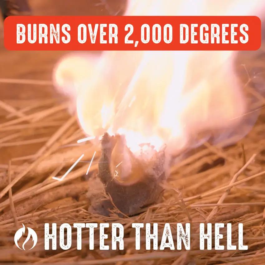 Hell's Fire Fire Starting Clay - Burns Over 2000 Degrees For Instant Ignition In Any Weather by Hell's Fire