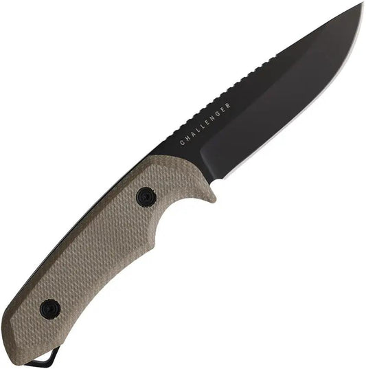 Spika Challenger Drop Point Knife 8 Inch Overall AUS8 Stainless Blade With Green Canvas Micarta Handle by Spika