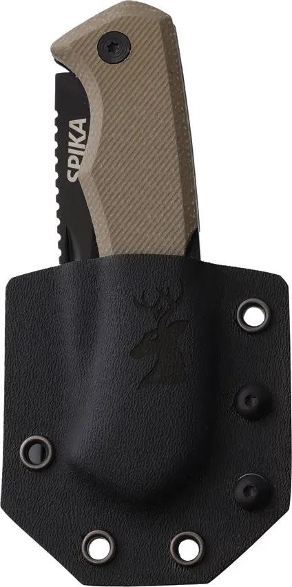 Spika Large Challenger Lockback Knife - Durable AUS 8 Stainless Blade And Green Canvas Micarta Handle by Spika