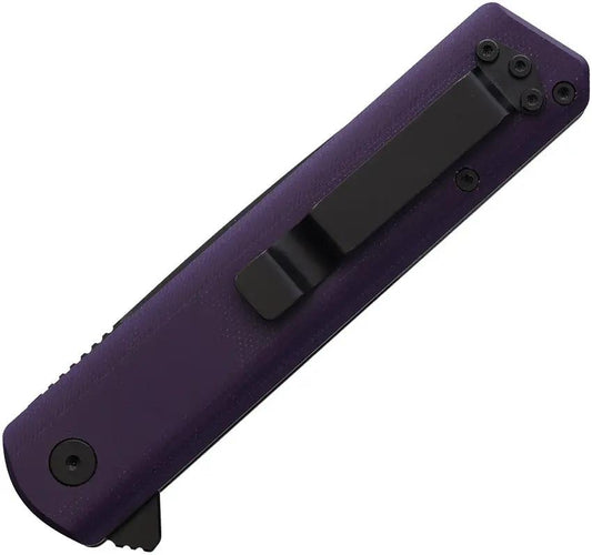 Se7en Plus Hera Linerlock Purple G10 Handle D2 Tool Steel Drop Point Knife - With Extended Tang And Pocket Clip by Se7en Plus