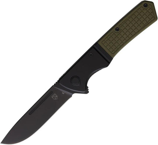 Se7en Plus Lizard Linerlock OD Green FDAG240507GN by Se7en Plus