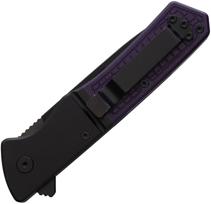 Se7en Plus Lizard Linerlock Purple - D2 Tool Steel Drop Point Blade With Purple G10 Handle by Se7en Plus