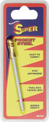 ProEdge Super Mini Pocket Sharpening Steel - Portable Brass Handle For Quick Sharpening Anywhere by Super