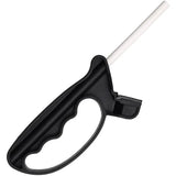 Super Pro Universal Sharpener - Retractable Ceramic Rod And Dual Carbide Pulls For Serrated Knives, Scissors, Tools by Super