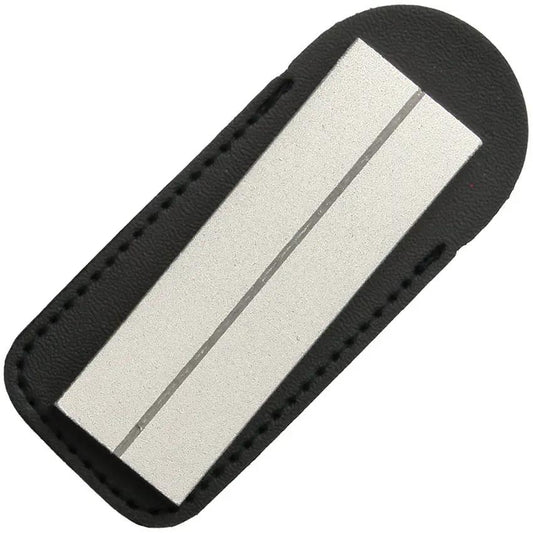 Super Diamond Sharpener - 400 Grit Diamond Stone With Black Leather Sleeve For Precise Edges 3 X 1 Inches Clam Packed by Super