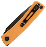 SRM Knives Air Linerlock Orange G10 105M-GJ - Lightweight EDC With Black 14C28N Blade by SRM Knives