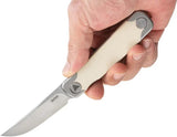 SRM Knives Enso Linerlock Tan 131M-GT - 14C28N Sandvik Stainless Blade Bead Blast Finish G10 Handle by SRM Knives