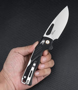 SRM Knives Mirage 239X Ambi Lock Knife - Black G10 Handle With D2 Blade Pocket Clip by SRM Knives