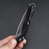 SRM Knives Mirage 239X Ambi Lock Knife - Black G10 Handle With D2 Blade Pocket Clip by SRM Knives