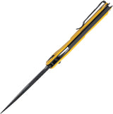 SRM Knives Mirage 239X Ambi Lock Knife - Yellow G10 Handle, 3.63-Inch Black Stonewash Blade by SRM Knives
