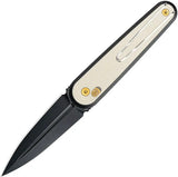 SRM Knives Twin 251MB Ambi Lock Ivory Dagger Lock Knife 4 Inch Closed 3 Inch Bohler N680 Blade - Ambidextrous Locking by SRM Knives