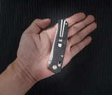 SRM Knives 255L Ambi Lock CF 255L-CB2 - Ambidextrous Locking Knife With Carbon Fiber Handle by SRM Knives