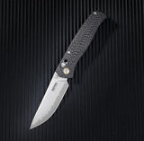 SRM Knives 255L Ambi Lock CF 255L-CB2 - Ambidextrous Locking Knife With Carbon Fiber Handle by SRM Knives