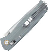 SRM Knives 255L-GK Ambi Lock Gray - Ambidextrous Lock Knife With Blue Gray G10 Handle And 10Cr15CoMoV Steel by SRM Knives
