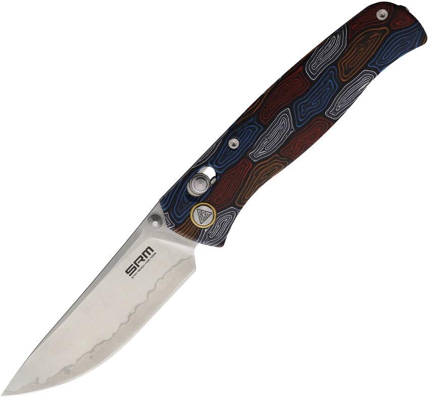 SRM Knives 255L Ambi Lock Damascus 255L-GQ2 by SRM Knives