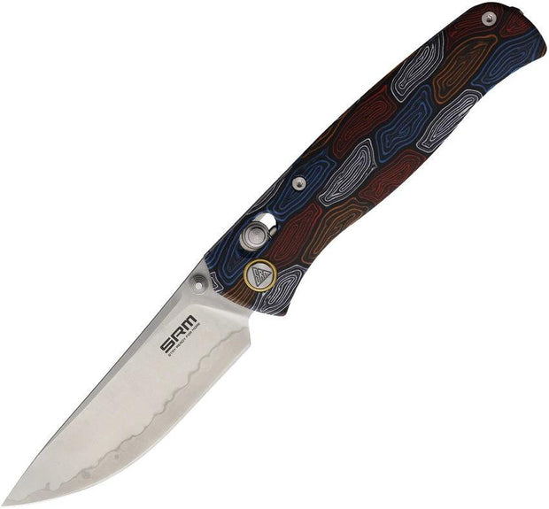 SRM Knives 255L Ambi Lock Damascus 255L-GQ2 by SRM Knives