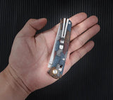 SRM Knives 255L Ambi Lock Damascus - Ambidextrous Lock Knife With Damascus Pattern Blade And G10 Handle by SRM Knives