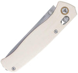 SRM Knives 255L-GK Ambi Lock White Pocket Knife - Ambidextrous Locking, Ivory G10 Handle by SRM Knives