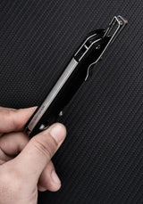 SRM Knives 258L Ambi Lock 258L-GB - Ambidextrous Lock Knife With 3.5 Inch D2 Blade And Black G10 Handle by SRM Knives