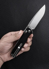 SRM Knives 258L Ambi Lock 258L-GB - Ambidextrous Lock Knife With 3.5 Inch D2 Blade And Black G10 Handle by SRM Knives