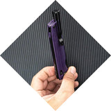 SRM Knives 258L Ambi Lock Purple - Ambidextrous Locking Knife With Purple G10 Handle And D2 Blade by SRM Knives