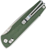 SRM Knives Terrier Ambi Lock Green 258L-MG2 - Ambidextrous Lock Knife With Laminated Powdered Steel Blade by SRM Knives