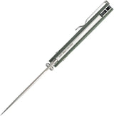 SRM Knives Terrier Ambi Lock Green 258L-MG2 - Ambidextrous Lock Knife With Laminated Powdered Steel Blade by SRM Knives