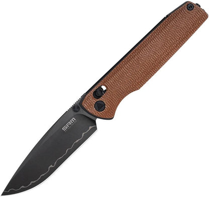 SRM Knives Terrier Ambi Lock Brown 258L-MN2 by SRM Knives