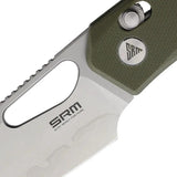 SRM Knives Cub 261M Ambi-Lock OD 261M GP2 - Laminated 140Cr Steel Blade OD Green G10 Handle by SRM Knives