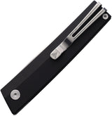 SRM Knives 401L Linerlock Black - 3.25 Inch Stonewash Scandi Grind 10Cr15CoMoV Blade by SRM Knives