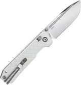 SRM Knives Rubik Ambi Lock White 7228BGT - Ambidextrous Lock Knife White G10 Handle by SRM Knives