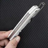 SRM Knives Rubik Ambi Lock White 7228BGT - Ambidextrous Lock Knife White G10 Handle by SRM Knives