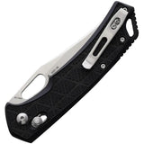 SRM Knives Ambi Lock 9201-PB - Ambidextrous Locking Knife With Satin 3.5in 8Cr13MoV Blade And Black FRN Handle by SRM Knives