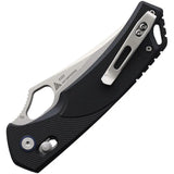 SRM Knives Ambi Lock 9202 - Ambidextrous Lock Folding Knife With D2 Satin Blade And Black G10 Handle by SRM Knives