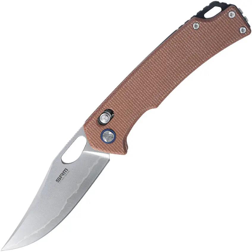 SRM Knives 9203 Ambi Lock Brn Micarta 9203-MN2 by SRM Knives