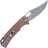 SRM Knives 9203 Ambi Lock Brn Micarta 9203-MN2 by SRM Knives