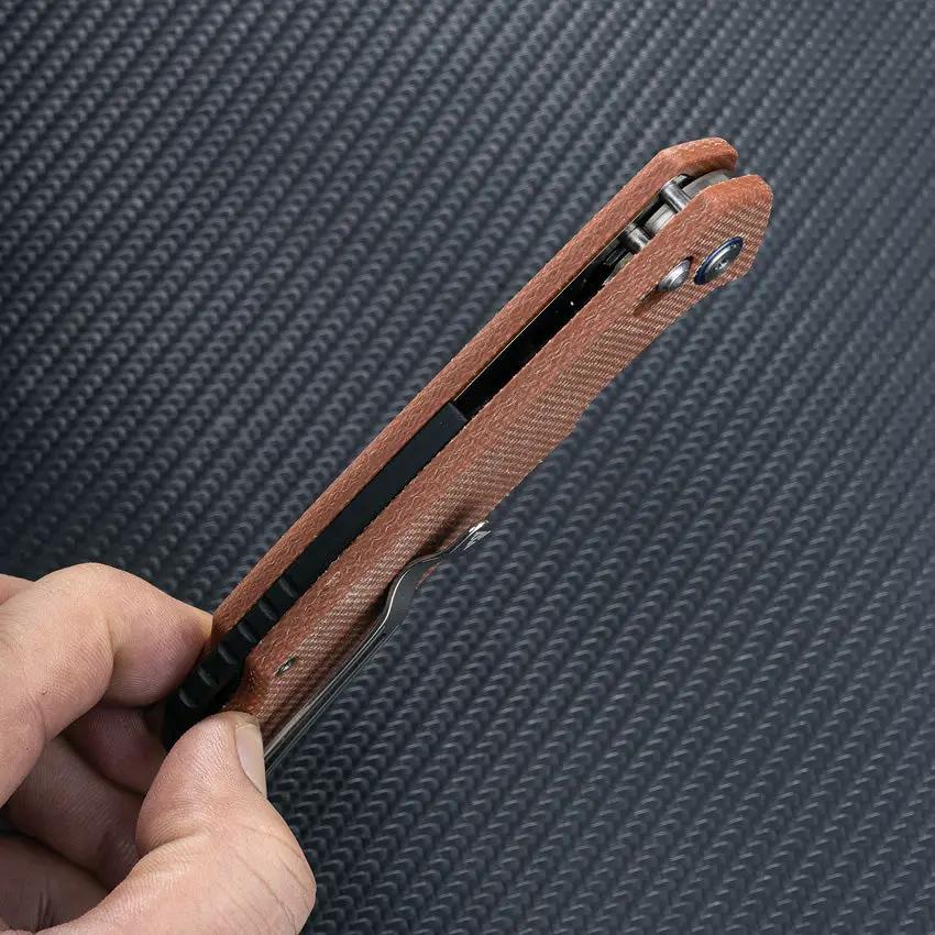 SRM Knives 9203 Ambi Lock Brn Micarta 9203-MN2 by SRM Knives
