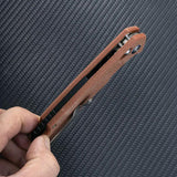 SRM Knives 9203 Ambi Lock Brn Micarta 9203-MN2 by SRM Knives