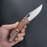 SRM Knives 9203 Ambi Lock Brn Micarta 9203-MN2 by SRM Knives
