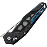 SRM Knives Mecha 9225 Black - D2 Tool Steel Bead Blast Blade With G10 Handle And Carbon Fiber Onlay by SRM Knives