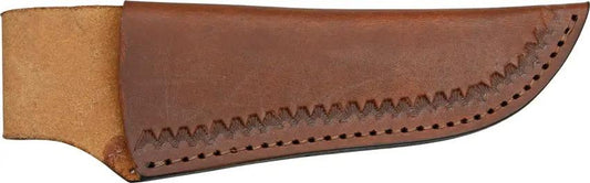 Steel Stag Finger Grip Skinner - Stainless Modified Skinner Blade, Full Tang, Grooved Stag and Dark Brown Wood Handles by Steel Stag