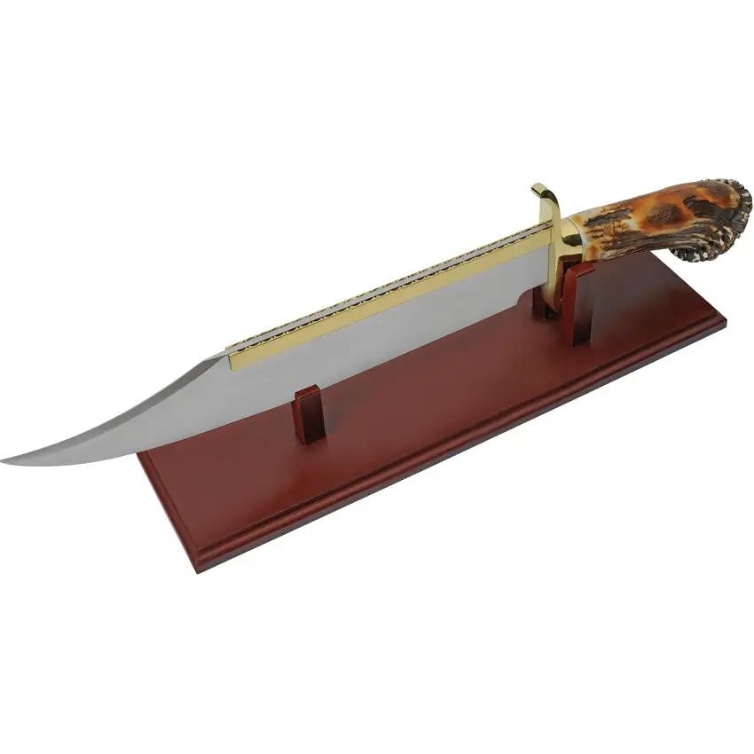 Steel Stag Crown Filework Bowie Knife - 21 Inch Overall, Satin Finish Stainless Blade, Crown Stag Handle by Steel Stag