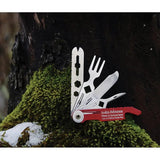 Swiss Advance CRONO N5 Multi Tool - Red Stainless Handle 9In1 Tools Bottle Opener Hex Driver Ruler Cheese Knife Fork by Swiss Advance