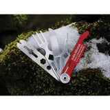 Swiss Advance CRONO N5 Multi Tool - Red Stainless Handle 9In1 Tools Bottle Opener Hex Driver Ruler Cheese Knife Fork by Swiss Advance
