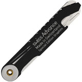 Swiss Advance CRONO N5 Multi Tool - Compact Black Stainless Handle With Bottle Opener, Wire Stripper, Ruler by Swiss Advance