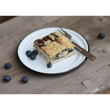 Swiss Advance COELO Enamel Dessert Plate Food Safe Scratch Resistant Weatherproof Heavy Gauge Steel by Swiss Advance