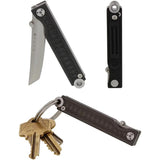 StatGear Pocket Samurai Linerlock - Compact 2.63 Inch Closed, Satin 440C Blade, Black Textured Aluminum Handle by StatGear
