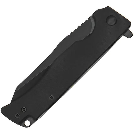 StatGear Ausus-Slim Linerlock - Slim EDC Knife With D2 Tool Steel Blade And Black G10 Handle by StatGear