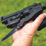 StatGear Ausus-Slim Linerlock - Slim EDC Knife With D2 Tool Steel Blade And Black G10 Handle by StatGear