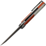 Stedemon NOC DG23 Linerlock - 3.5 Inch 440C Tanto Blade Orange White G10 Handle Extended Tang by Stedemon